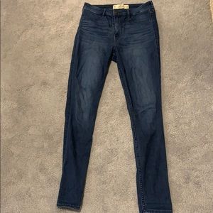 Dark wash jean legging
